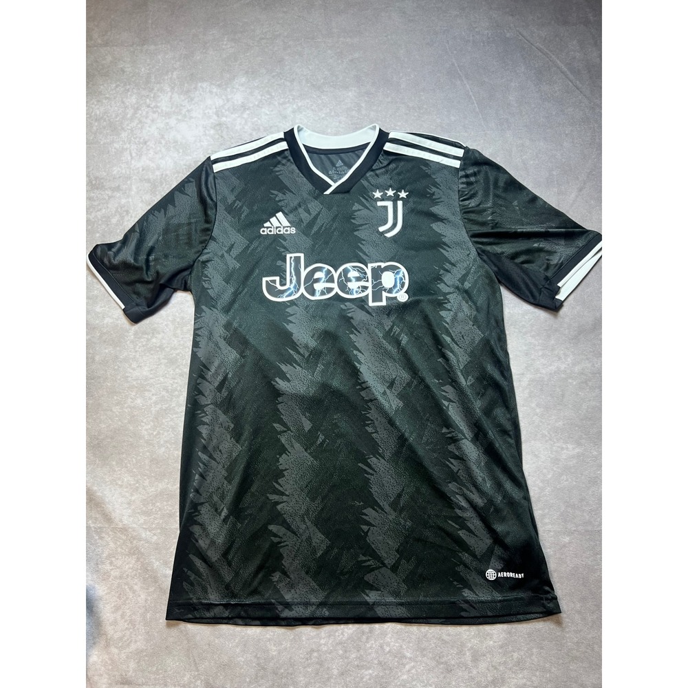 Adidas Juventus Jersey Youth XL Black Charcoal Away 2022-23 Lightning Graphic